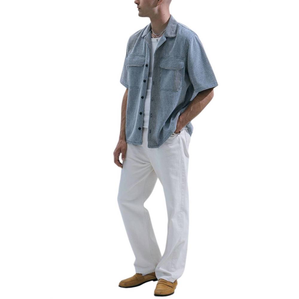 NEW BTFL-LIFE cruise shirt in indigo sashiko